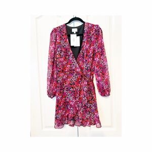 Sugar lips Molly Pink Floral Wrap Dress Size X Small New